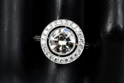 SHOWSTOPPING 2.25CT. CENTER STONE EDWARDIAN RING