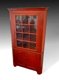 EARLY CHERRY CORNER CUPBOARD