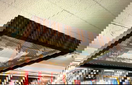 MODERN COMMISSIONED PING PONG CEILING FIXTURE