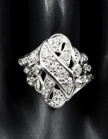PLATINUM ART DECO DIAMOND RING