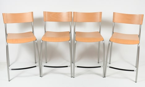 4 MODERN ITALIAN CALLIGARIS CHAIRS / STOOLS