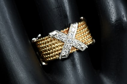 JEAN SCHLUMBERGER STYLE 18K MCM DIAMOND RING