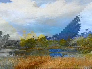 ELEANOR BLAIR FLORIDA RIVER LANDSCAPE PAINTING