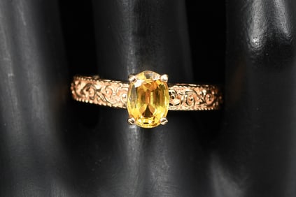14K LUMINOUS YELLOW SAPPHIRE RING