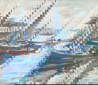 A.P. MARTINO GLOUCESTER BOATS PAINTING