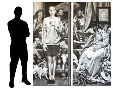 2 LARGE JAMES MICHAELS PTGS.