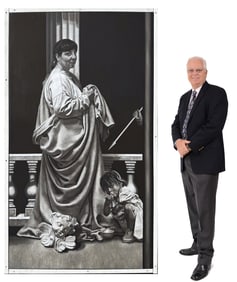 JAMES MICHAELS LIFE SIZE PORTRAIT OF WIFE