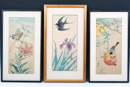 THREE HASHIMOTO UZURI JAPANESE WOODBLOCK PRINTS