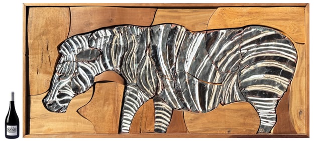 LARGE HAROLD NOSTI CLAY MOSAIC ZEBRA