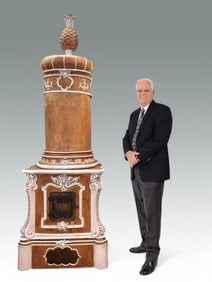 ITALIAN TERRACOTTA PARLOR STOVE HEATER