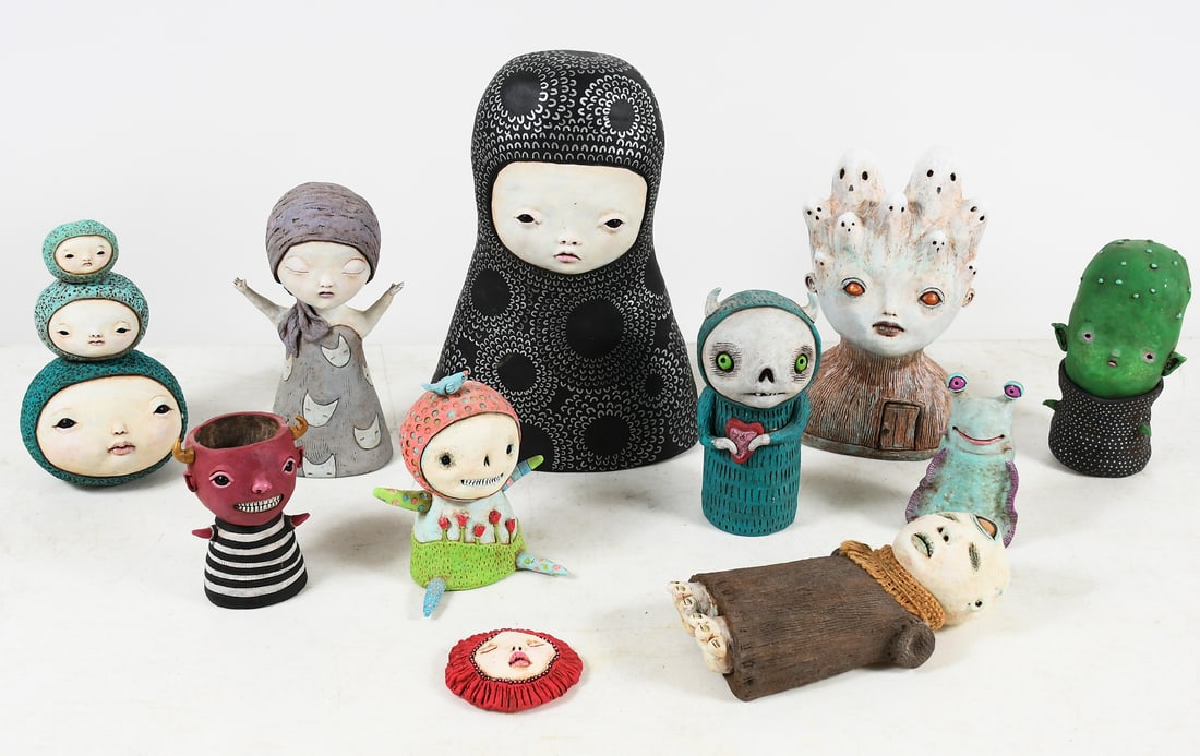 11PC. CALLAN REE FIGURAL POTTERY LOT (1 of 8)