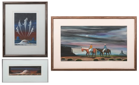 THREE BENSON HALWOOD SOUTHWESTERN PAINTINGS