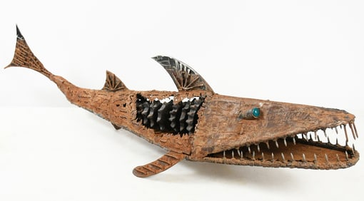 WELDED METAL STEAMPUNK SHARK