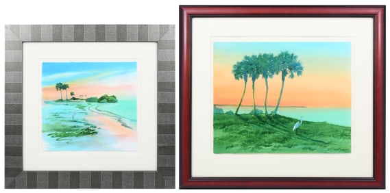 TWO BILL RENC ORIGINAL WATERCOLORS