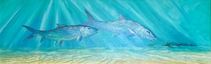 BILL RENC "PAIR O' BONEFISH" ORIGINAL PAINTING