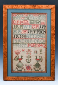 1842 FOLK ART SAMPLER