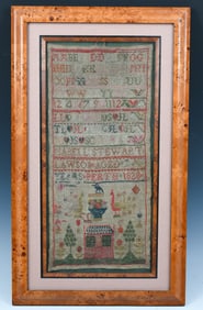 ISABEL STEWART LAWSON 1828 FOLK ART SAMPLER