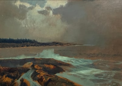 FRANK HANDLEN “THE MOODY SEA” PAINTING