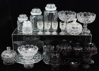 21 PC. L.E. SMITH AMYTHEST & CLEAR MOON & STAR