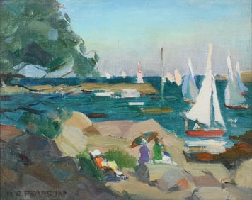 MARGEURITE PEARSON IMPRESSIONIST REGATTA  PAINTING