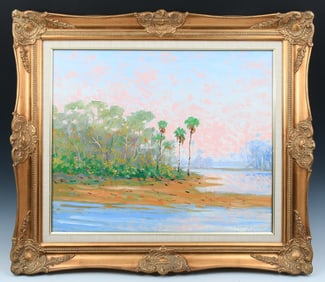 GREG BEHYMER WINDOVER MARSH FLORIDA PAINTING