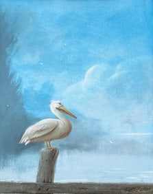 DONALD ALLAN PELICAN PAINTING
