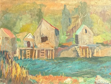 MARCELL IDODICE NEW HARBOR MAINE PAINTING