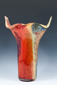 LARGE CRISTALLERIA D' ARTE MURANO ART GLASS VASE