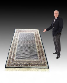 ESTATE ORIENTAL BLUE GROUND GEOMETRIC CARPET