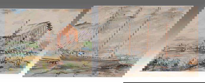 TWO PHIL SAWYER FLORIDA PAINTINGS