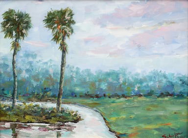 CHARLES SCHAEFER INDIAN RIVER SCHOOL PAINTING