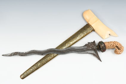 SERPENT BLADE KERIS W/ MAMMOTH TUSK HANDLE