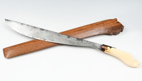 BOLO KNIFE WITH MAMMOTH TUSK HANDLE