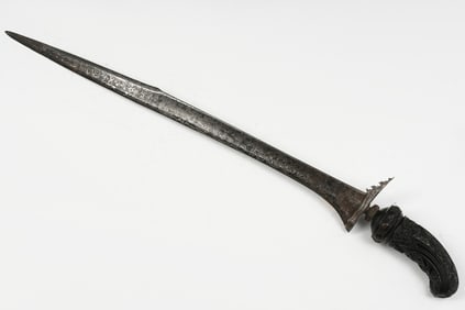 LONG DAMASCUS STEEL KERIS KNIFE