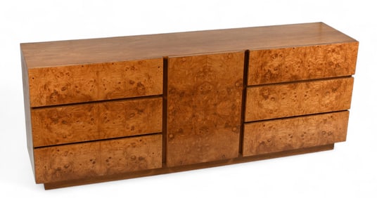 VINTAGE LANE MILO BAUGHMAN STYLE BURLWOOD DRESSER