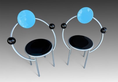 PAIR OF ITALIAN MICHELE DE LUCCHI FIRST CHAIRS