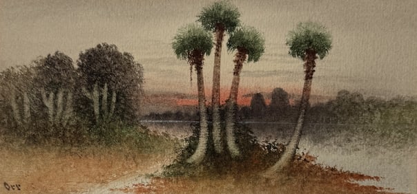 C.S. ORR PALM DANCE WATERCOLOR