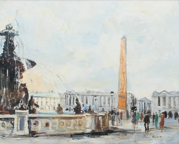 PIERRE MONTELL PLACE DE LA CONCORD PARIS PAINTING