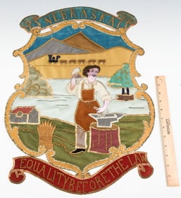 EARLY 20TH CENTURY NEBRASKA STATE SEAL BANNER