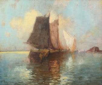 PAUL PRITCHARD FISHING BOATS PAINTING