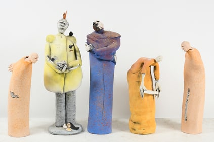 5PC. ROB GIORDANO ART POTTERY LOT