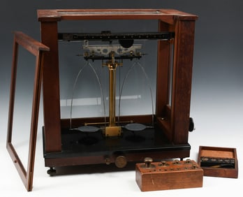 VOLAND & SONS LABORATORY SCALE W/ WEIGHTS