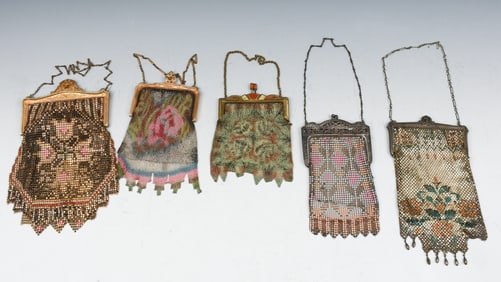 5 MESH ENAMELED & PAINTED BAGS