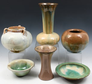 6 PC. FULPER POTTERY