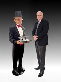 "MILES THE BUTLER" LIFE SIZED SCULPTURE