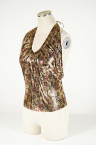 JOAN MILLER WHITING AND DAVIS MESH HALTER TOP WHITING AND DAVIS MESH HALTER TOP