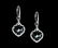 18K GOLD DIAMOND & ONYX HEART EARRINGS