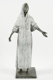 DAVID BACKHOUSE HOODED FIGURE BRONZE