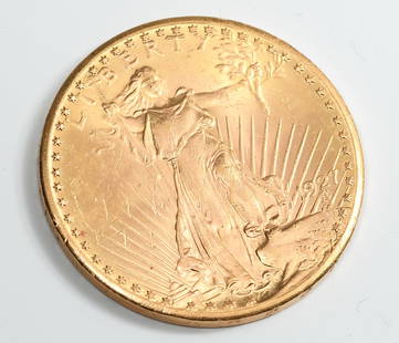 $20 1927 ST. GAUDENS DOUBLE EAGLE GOLD COIN: $20 1927 ST. GAUDENS DOUBLE EAGLE GOLD COIN: Approx. 33.40 Grams. Ungraded