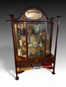 SCOTTISH INLAID ARTS & CRAFTS CHINA CURIO